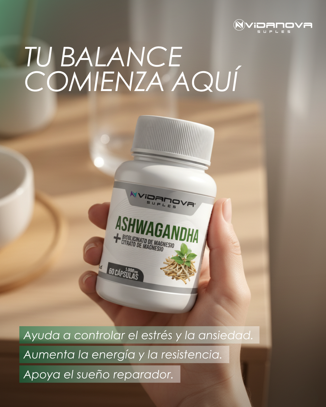 Ashwagandha + Magnesio 60 CAPS
