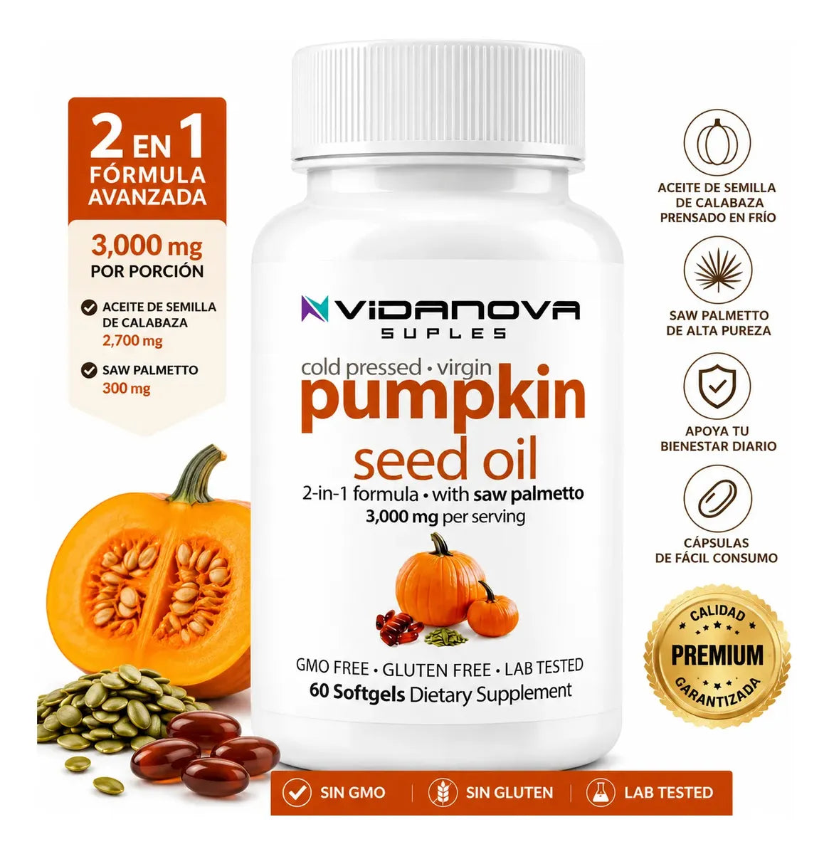 ACEITE DE SEMILLA DE CALABAZA 60 CAPS