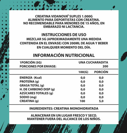 Creatina Monohidratada Micronizada 1KG