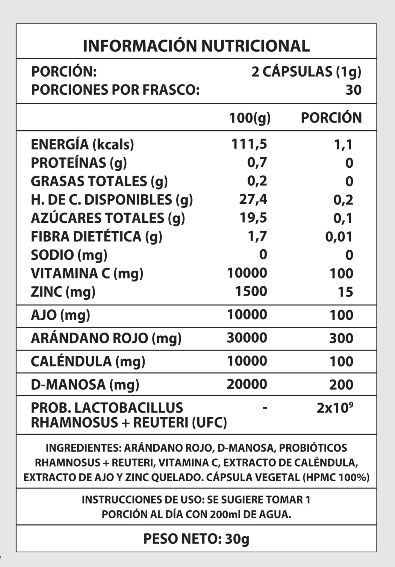 URO PROBIÓTICO VAGINAL 60 CAPS